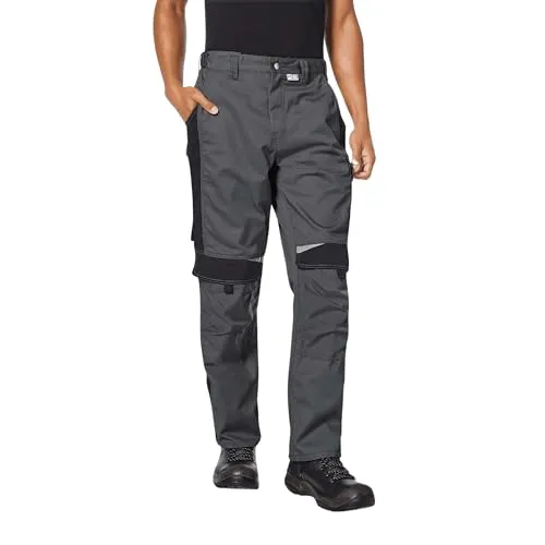PKA Arbeitshose Bestwork New, Reflektierende Herren Cargohose - Cargohose mit dehnbarem Hosenbund und reflektierenden Applikationen für mehr Sicherheit. Ideal für Beruf und Freizeit, ausgestattet mit zahlreichen Taschen und Knietaschen für Einschubkissen.