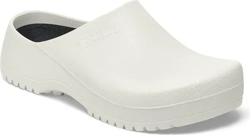 Birkenstock Super-Birki Fusion Polyurethan White Größe 35 - Clogs aus hochwertigem Polyurethan, öl- und fettbeständig, ideal für Küche und Medizin. Waschbar bei 60°C für höchste Hygiene und Komfort.