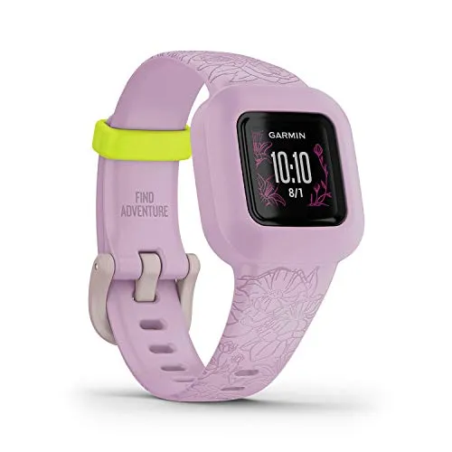 Garmin vívofit jr. 3 - Rosa Aktivitätstracker für Kinder - Aktivitätstracker für Kinder mit Alarm, Schrittzähler und Stoppuhr. Ideal für aktive Kids, die ihre Fortschritte beim Laufen und Joggen verfolgen möchten.