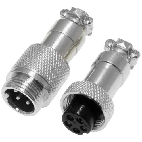 Pollin 453549 Rundsteckverbinder Stecker, Buchse Gesamtpolzahl: 5 1 Set
