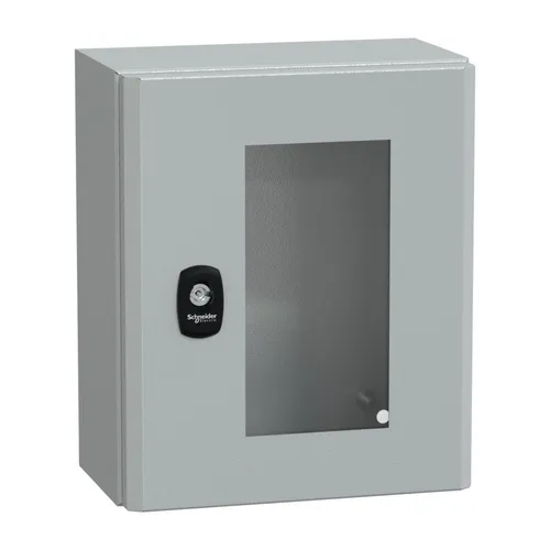 Schneider Electric PanelSeT S3DB NSYS3D32515T Schaltschrank - Industriegehäuse aus Stahl mit Sichttür, 3-Punkt-Verschlusssystem für maximale Sicherheit und ideal für den Einsatz in anspruchsvollen Umgebungen.