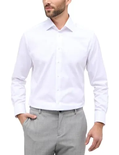 Eterna Langarmhemd - Blickdicht und bügelfrei - Hemd in klassischem Design, blickdicht und mit perfektem Weißgrad, ideal für einen souveränen Auftritt. Aus 100% Baumwolle, bügelfrei und im MODERN FIT für höchsten Tragekomfort.