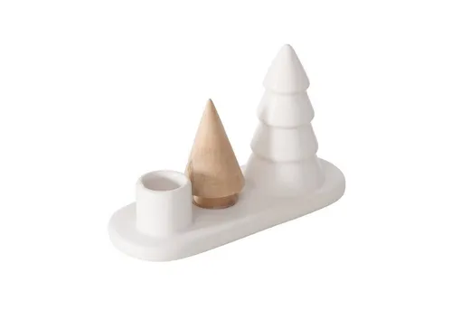 BOLTZE GRUPPE NEVIA Kerzenlaterne - Eleganter Kerzenhalter NEVIA aus Stein und Porzellan, inspiriert von Weihnachtsbaum-Design. Ideal für stilvolle Akzente in Ihrem Zuhause, langlebig und platzsparend.