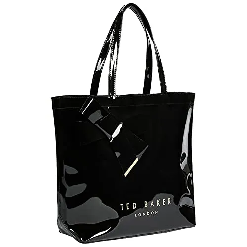 Ted Baker Damen Nicon Shopper mit Schleife aus Vinyl, Schwarz - Damen-Shopper mit stilvollem Design, ideal für den täglichen Gebrauch und aus hochwertigem, wasserabweisendem Vinyl gefertigt.