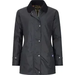 Walker and Hawkes Victoria Damen Country-Jacke navy 46 - Funktionsjacke aus 100% gewachster Baumwolle, wasserdicht und leicht. Perfekt für milde Tage in der Stadt oder auf dem Land, mit anpassbarer Passform durch Druckknöpfe.
