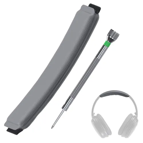 Stirnband Ersatz für Bose QuietComfort 35, 35 II, 45 (QC35, QC35 II, QC45) Over-Ear Kopfhörer von MMOBIEL – Protein PU Kopfbandpolster - Headset Kopfkissen-Abdeckung Reparaturteil – Grau