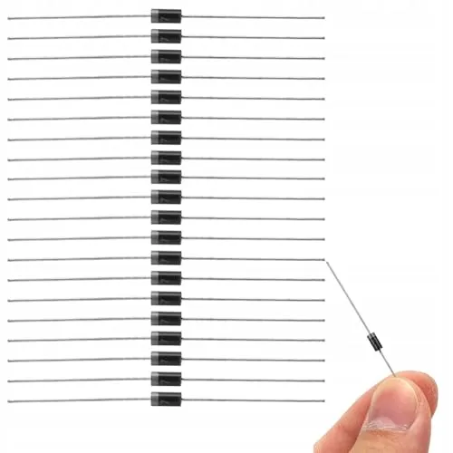 Rosfix 1N4007 – Gleichrichterdiode | 1000V, 1A, DO41 | Spannungsgleichrichtung, elektronischer Schutz | 20 Stück Diode