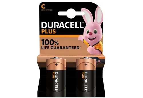 Duracell Duracell MN1400 Plus LR14 Batterie 2er Blister Batterie, (1,5 Volt V)