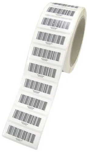 HT Instruments Barcodeetiketten 0001-1000 - Versandaufkleber & Kennzeichnungen - Stark haftende PVC-Barcodeetiketten für einfache Identifikation großer Prüflingsbestände, ideal für Büros und Verwaltungen, 1.000 Stück auf Rolle.