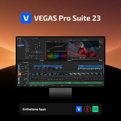 Magix VEGAS Pro 23 Suite – Videobearbeitungssoftware - VEGAS Pro 23 Suite bietet kreative Kontrolle für deine Videoproduktion. Mit KI-gestützten Tools und professionellen Audiotools aus SOUND FORGE Pro 18 und ACID Pro 11 kannst du beeindruckende Projekte schnell umsetzen.