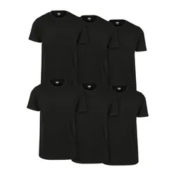 Urban Classics Herren T-Shirt Basic Tee 6-Pack – Vielseitige Basic Shirts - Vielseitige Basic T-Shirts im 6er-Pack, aus 100% Baumwolle für hohen Tragekomfort. Ideal für jeden Tag, mit figurnahem Schnitt und Rundhalsausschnitt, erhältlich in verschiedenen Farben.