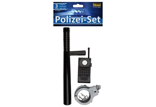Idena Spielzeug-Polizei Einsatzset Idena 8040006 - Polizei- Set, Schlagstock, Handschellen und Walkie-Tal, (Schlagstock, Handschellen und Walkie-Talkie)