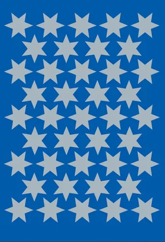 HERMA Weihnachts Sticker DECOR "Sterne" 14 mm silber 3 Blatt à 41 Sticker