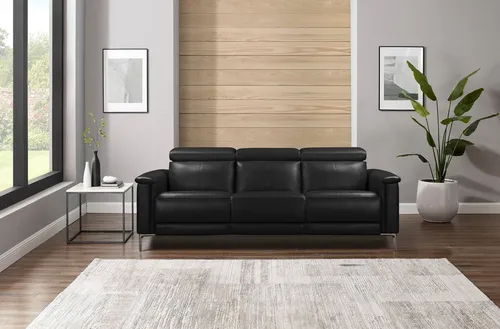 OTTO HOME 3-Sitzer LUND mit Relaxfunktion, schwarz, B: 222cm - Elegantes Sofa mit elektrischer Relaxfunktion für maximalen Komfort. Hochwertiges Kunstleder und stabiler Federkern sorgen für eine lange Lebensdauer und stilvolles Wohnen.