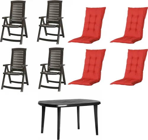 Siena Garden 9er-Set Gartenmöbel Aruba, grau, 90x110 cm - Hochwertiges 9er-Set Gartenmöbel von Siena Garden in elegantem Grau. Ideal für gesellige Stunden im Freien. Maße: 90 cm Breite, 110 cm Höhe. Jetzt Newsletter anmelden und 10€ Willkommens-Gutschein sichern!