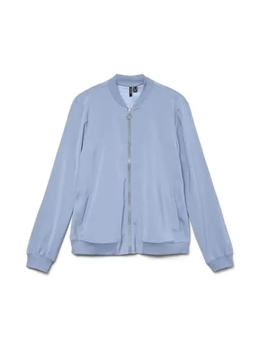 VERO MODA VMCOCO Leichte Damenjacke - Stylische Fly-Away Kragenjacke mit Reißverschluss und Langarm, gefertigt aus 57% recyceltem Polyester für umweltbewusste Mode.