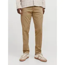 Chinohose JACK & JONES "JPSTKANE BARRET CHINO NOOS" - Wanderhosen für Herren, modische Chinohose in Elmwood, relaxed fit und pflegeleicht dank 98% Baumwolle und 2% Elasthan – ideal für Freizeit-Outfits.