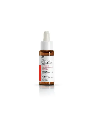 Collistar Vitamin C Alpha-Arbutin Gesichtsserum 30 ml - Gesichtsserum für strahlende Haut mit Vitamin C und Alpha-Arbutin. Schützt vor freien Radikalen und sorgt für einen gleichmäßigen Teint. Ideal für alle Hauttypen, auch empfindliche Haut.