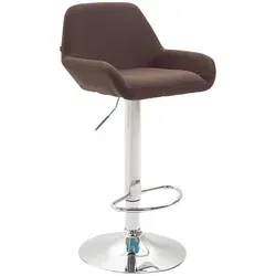 CLP Barhocker Braga - Höhenverstellbarer Thekenhocker mit Stoffbezug - Barhocker mit elegantem Stoffbezug und robustem Metallgestell. Integrierte Fußstütze und 360° Drehbarkeit sorgen für maximalen Sitzkomfort.