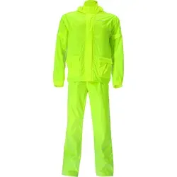 Acerbis X-Thunder Regenkombi 2-teilig - Neon-Gelb - M - Praktisches, packbares Regenset aus leichtem Polyester, wasserdicht und atmungsaktiv. Hohe Sichtbarkeit in Neongelb, ideal für Touren. Mit Jacke und Hose für optimalen Schutz.