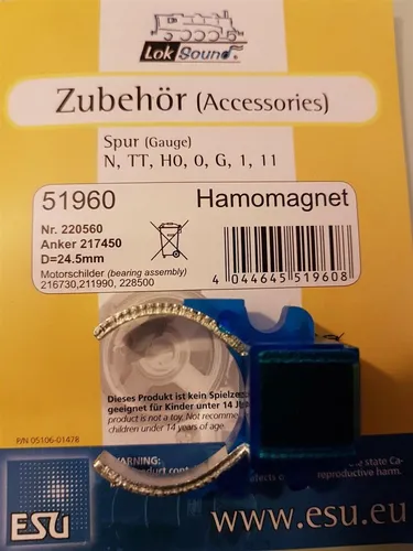 ESU 51960 Permanentmagnet grossen Scheibenkollektormotor z.B. m. ESU 54610 NEU