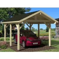 Einzelcarport Robert 11,7 m² – Robuste Leimholzkonstruktion - Carport aus hochwertigem Leimholz mit 11,7 m² Nutzfläche. Ideal für sicheren Schutz Ihres Fahrzeugs, inkl. Montagezubehör und einfacher Aufbauanleitung.