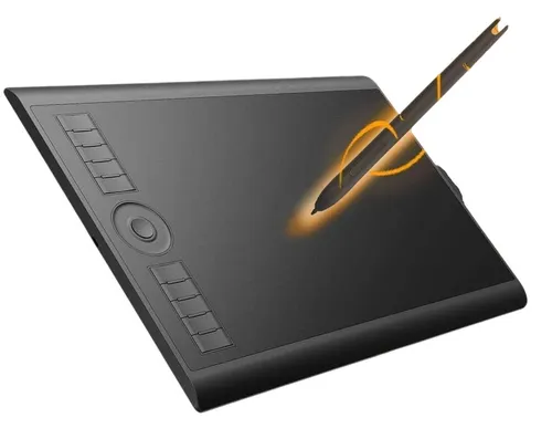 GAOMON M10K 2018 Stifttablett - 10 x 6,25 Zoll mit 8192 Druckempfindlichkeitsstufen - Grafiktablett mit batterielosem Stift für ein natürliches Zeichengefühl. Ideal für kreative Anwendungen und kompatibel mit gängigen Grafikprogrammen.