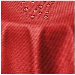 DecoHomeTextil Heimtextilmanufaktur Tischdecke Leinen Optik Tischdecke Tischtuch Abwaschbar Wasserabweisend rot Rund 140 cm
