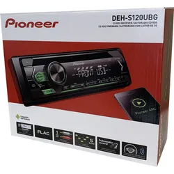 Pioneer DEH-S120UBG Autoradio - 1-DIN Autoradio mit USB, CD-Laufwerk und AUX-Eingang für vielseitige Musikwiedergabe und erstklassigen Sound im Auto.