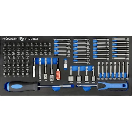 Hogert Technik Set Schraubendreher-Einsatz (Bits) HT7G150