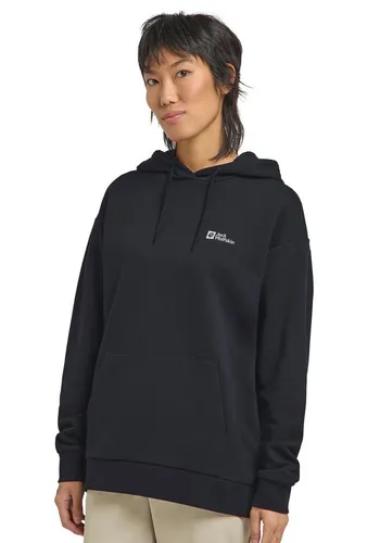 Jack Wolfskin ESSENTIAL HOODIE W blau XL (46) - Bequemer Kapuzenpullover aus 100% Baumwolle, atmungsaktiv und ideal für aktive Freizeitgestaltung. Perfekt für sportliche Outfits!