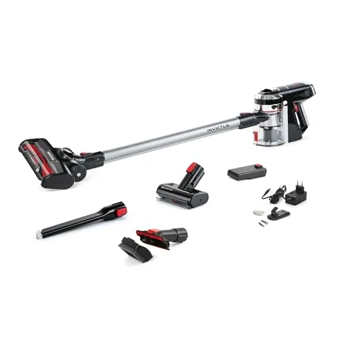 Genius Invictus X9 Akkustaubsauger - 14-tlg. Set mit Hochleistungs-BLDC Motor, motorisierte 3 in 1 King Brush für alle Böden und Schmutzpartikel