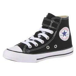 Converse CHUCK TAYLOR ALL STAR 1V EASY-ON Hi Sneaker - Babyschuhe mit praktischem Klettverschluss, ideal für Kinder, die selbstständig Schuhe anziehen möchten. Sportlicher Stil in klassischem Schwarz.