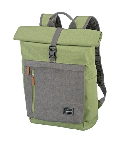 Travelite Handgepäck Rucksack - 15,6 Zoll Laptop Rucksack mit Rolltop Funktion - Tagesrucksäcke: Vielseitiger Rucksack mit 35 Litern Volumen und gepolstertem Laptopfach, ideal für Reisen, Schule und Büro. Bequem mit Trolley Sleeve zu befestigen.