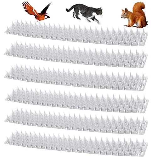 DHER Vogelabwehr Schutz Spikes - Transparent & Effektiv - Hochwertige PET-Materialien für langlebige Anwendung. Effektive Abschreckung von Vögeln und Klettertieren, ideal für Dächer, Balkone und Zäune. Einfache Installation für optimalen Schutz.