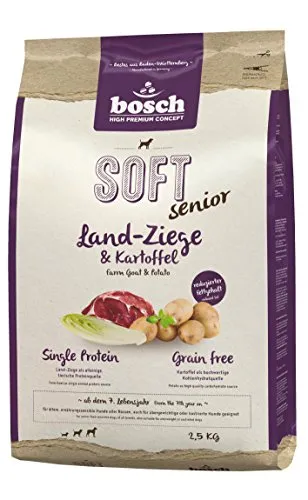 Bosch HPC SOFT Senior Ziege - Halbfeuchtes Hundefutter für ernährungssensible Hunde, 100% Getreidefrei und Single Protein für optimale Verträglichkeit