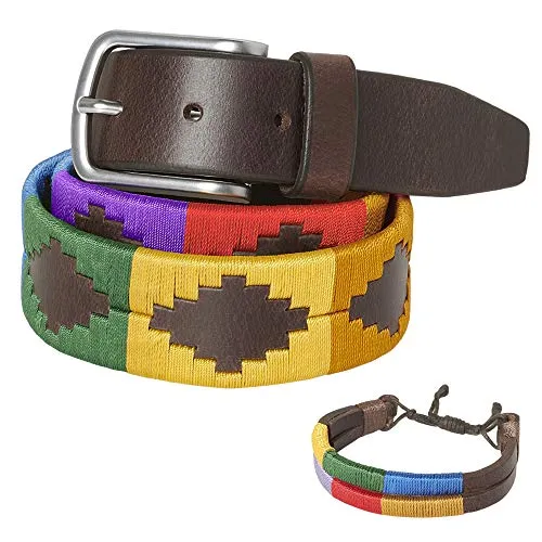 Pelpe Gürtel POLO A Iris Cinturón argentino FBM Multicolor, 90 - Hochwertiger Gürtel in multicolor, ideal für den modernen Herrenlook. Verfügbar in Größe 90 – perfekt für jeden Anlass.