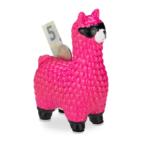 Lama spardose Sparbüchse Geldbox bunt 230 g Deko Lama Sparschwein Sparfigur