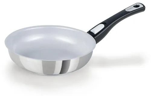 Genius Cerafit Steel Bratpfanne 20cm - Hochwertige Induktions-Pfanne mit abnehmbarem Griff, ofenfest bis 250 Grad. Ideal für alle Herdarten – perfekt zum Braten, Dünsten und Garen mit wenig Fett dank kratzfester Antihaft-Beschichtung.