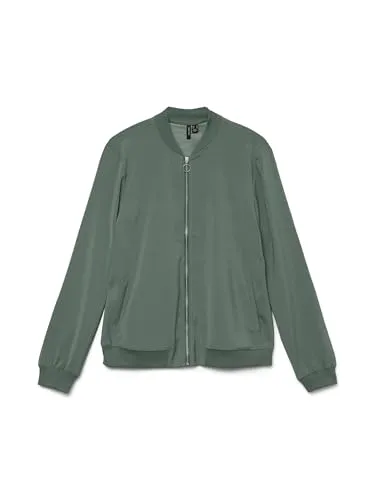 VERO MODA Bomberjacke für Frauen - XS Laurel Wreath - Stylische kurze Funktionsjacke in regulärer Passform aus weichem, leichtem Stoff. Nachhaltig gefertigt aus 57% recyceltem Polyester – ideal für umweltbewusste Modebewusste.