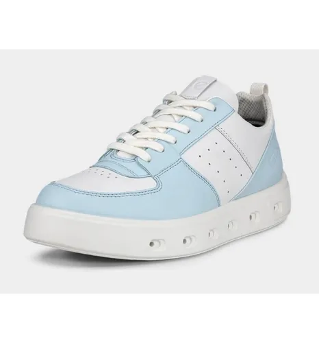 ECCO Sneaker Street 720 - Wasserdichter Damen Sneaker in Hellblau/Weiß, Größe 41 - Sneaker für Damen, kombiniert Basketball-Stil und Komfort mit wasserdichtem GORE-TEX SURROUND Schutz - ideal für aktive Lebensstile.