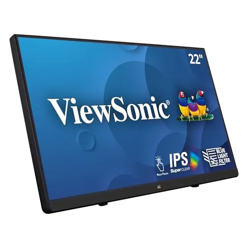 Viewsonic TD2230 - 22 Zoll Full-HD Touch Monitor, 10-Punkt Multi Touch, integrierte Lautsprecher und flexibler Ständer