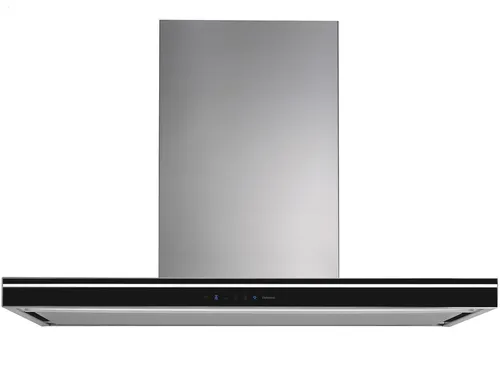 Falmec Lumina NRS Wandhaube 90 cm Schwarz - Dunstabzugshaube mit NRS-Technologie für hohe Leistung bei niedriger Lautstärke, Randabsaugung für optimale Luftreinigung und 680 m³/h Luftleistung.