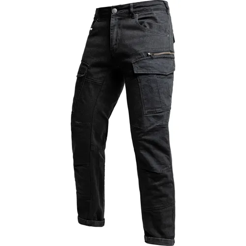 John Doe Motorradhose schwarz W34-L30 - Hochwertige Motorradhose aus 100% Baumwolle, ideal für Komfort und Sicherheit auf der Straße, Größe W34-L30, Farbe Schwarz.