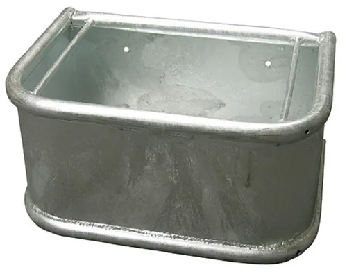 Futtertrog für Pferde - Rechteckiger Metalltrog 35 Liter - Sonstige Kategorie, robuster und langlebiger Futtertrog aus feuerverzinktem Metall mit 35 Litern Fassungsvermögen, ideal für eine effiziente Fütterung.