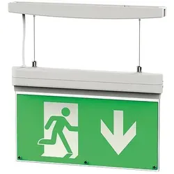 DOTLUX LED-Rettungsleuchte EXITmulti, 2W 6000K - Ersatzakkus für universell montierbare Rettungszeichenleuchte mit automatischem Selbsttest und 6 Piktogrammen für verschiedene Richtungen.