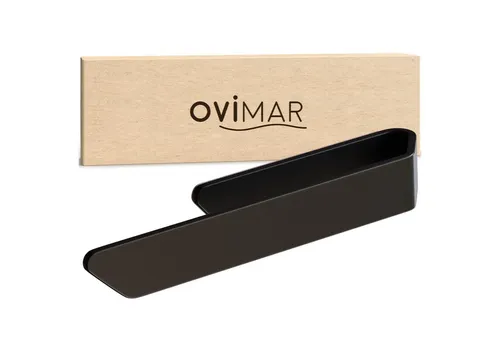 ovimar Handtuchstange Kongsoya, Schwarz - Handtuchstange aus hochwertigem Aluminium, leicht zu montieren mit 3M Klebebefestigung – ideal für ein modernes Badezimmer.