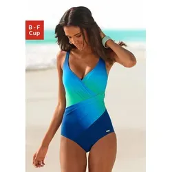 Lascana Damen Badeanzug - Stilvoller Farbverlauf - Bademode mit verstellbaren Trägern und Shaping-Einsatz für eine perfekte Passform, ideal für den Strand oder das Schwimmbad.