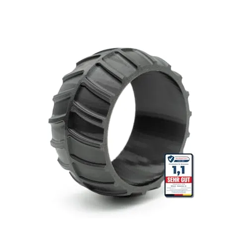3DHerb Radschutz XL kompatibel mit Worx Landroid Frontrad Profil Erhöhung Überzug M500 M700 S300 M1000 (Plus), LandXcape LX790 uvm. - robustes Profil Tuning - Traktionsverbesserung Made in Germany