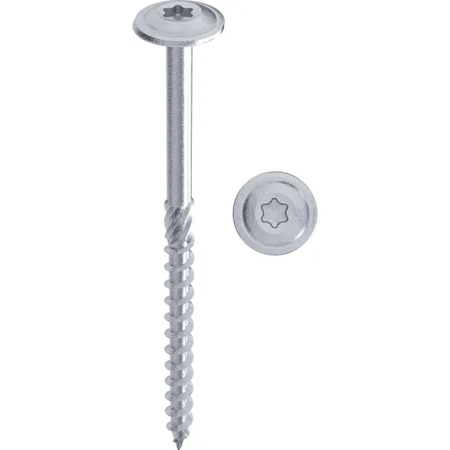 TOX Holzbauschrauben TIMBR TK 6,0 x 120 mm - Hochwertige Tellerkopfschrauben für den Holzbau - Holzschrauben für stabile Verbindungen mit hoher Tragfähigkeit, inklusive passendem TX30 Bit für optimale Kraftübertragung, 100 Stück im Karton.